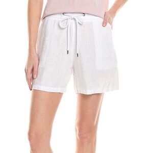 James Perse Womens Relaxed Fit Linen Short, White